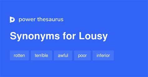 lousy synonym